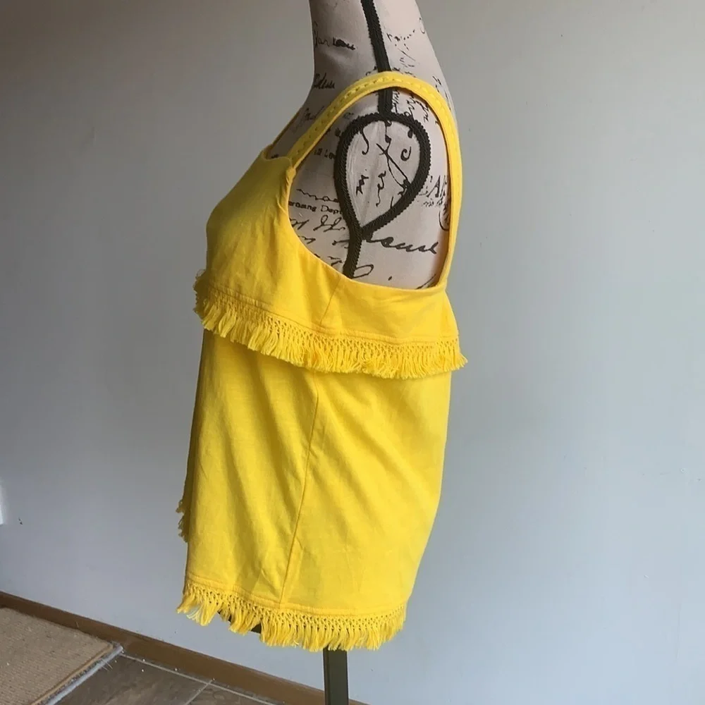 J. Crew. Fringe Warm Sun Tank Top Size XS NWT